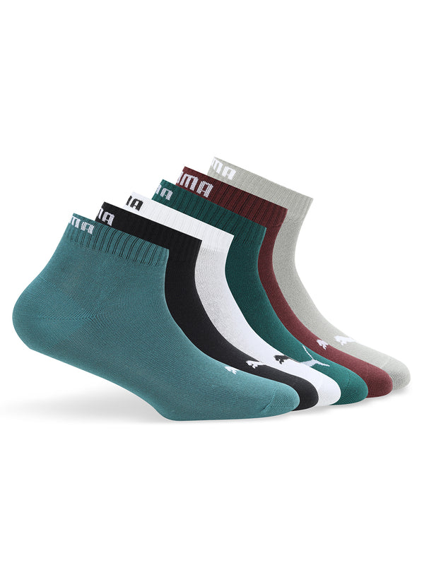 PUMA Unisex Quarter Plain Socks Pack of 6